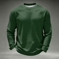 thumbnail image 5 of Oazcsf Waffle Thermal Long Sleeve for Men Warm Crew Neck Pullover Sweater Lightweight Casual Fall Undershirts Big and Tall Winter Top, 5 of 5