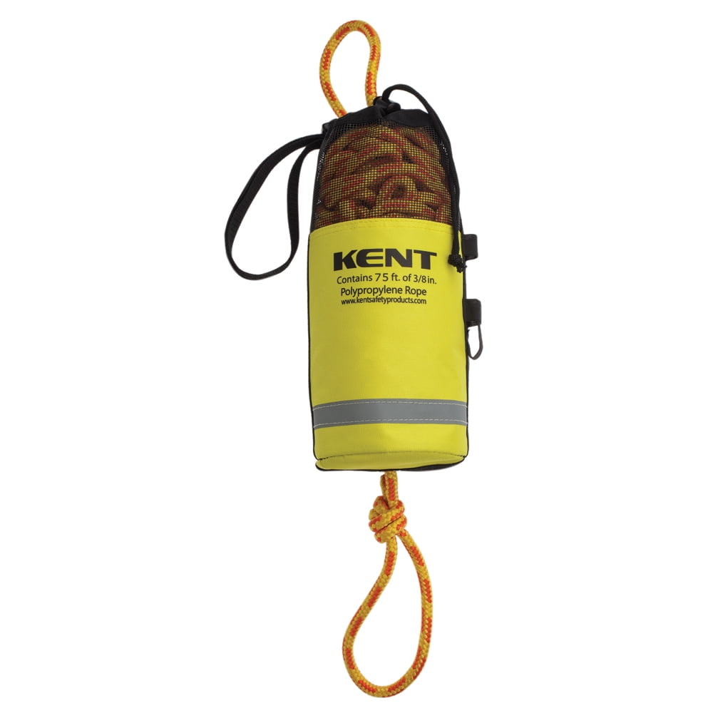 10" Yellow Commercial Rescue Throw Bag 75' Rope