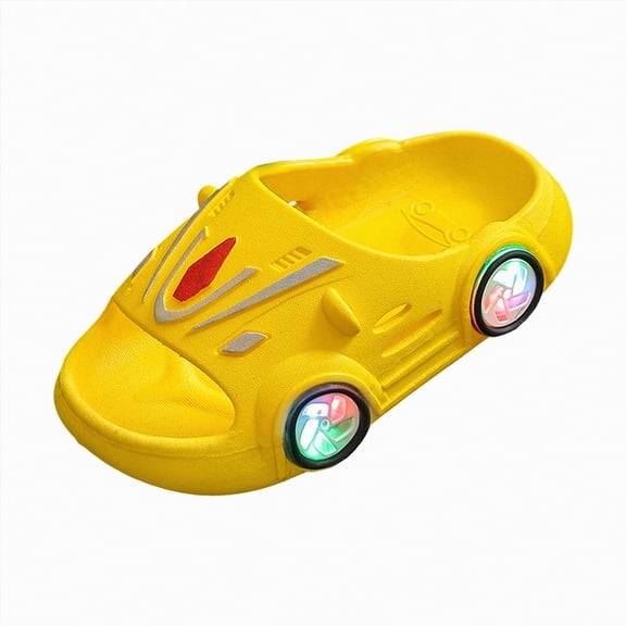 kpoplk Boys Girls Cloud Unicorn Slide Sandals Non-slip Comfy Cushioned Thick Sole Shower Pool Slippers Summer Beach Water Shoes Indoor & Outdoor(Yellow,8)