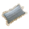 thumbnail image 2 of Pillow Cases, Pure Color Breathable Shams Covers with Ruffled Design Lovely Throw Pillow Covers for Dormitory Bedroom Hote, 2 of 8