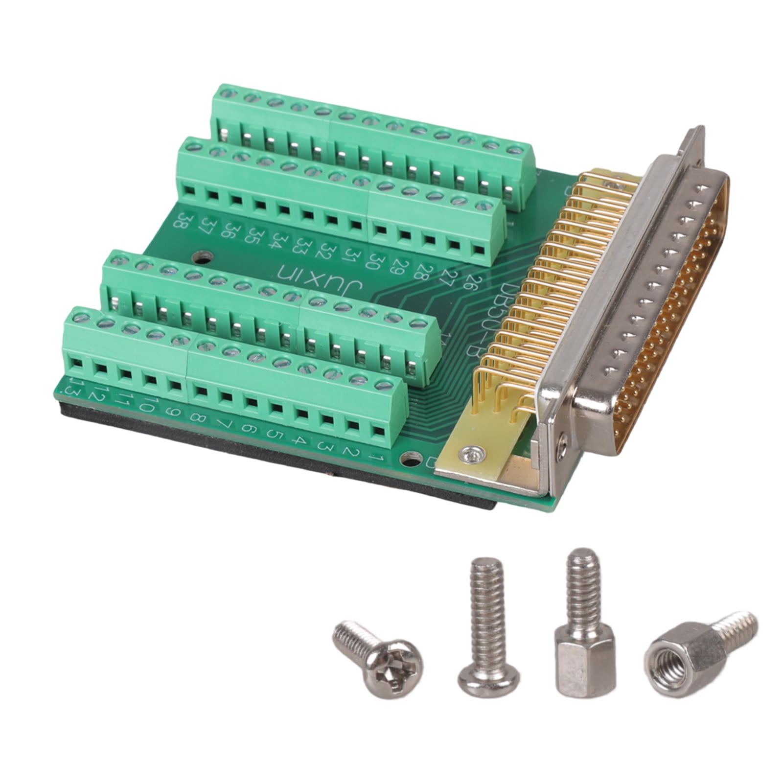 DB50 50Pin Male Female Port DB50 50Pin Mounting Terminal Block Adapter with Bolts Nut Hardware Accessories