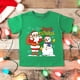 thumbnail image 1 of Camiseta con estampado de muñeco de nieve y Papá Noel para niños y niñas, traje navideño, camiseta de manga corta para niños, camisetas navideñas para niños pequeños, 1 of 5
