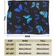 thumbnail image 3 of LHSHID Blue Butterfly Soft Warm Throw Blanket Lightweight Flannel Fleece Bed Blanket Gift for Girls Boys Men Women Chair Couch, 3 of 7