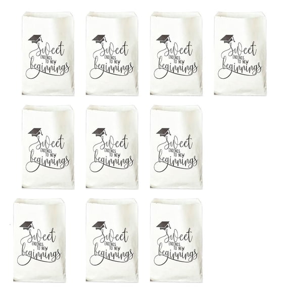 hejhncii Graduation Treat Bags Paper Candy Cookie Pouches Party Treat Bags For Graduate