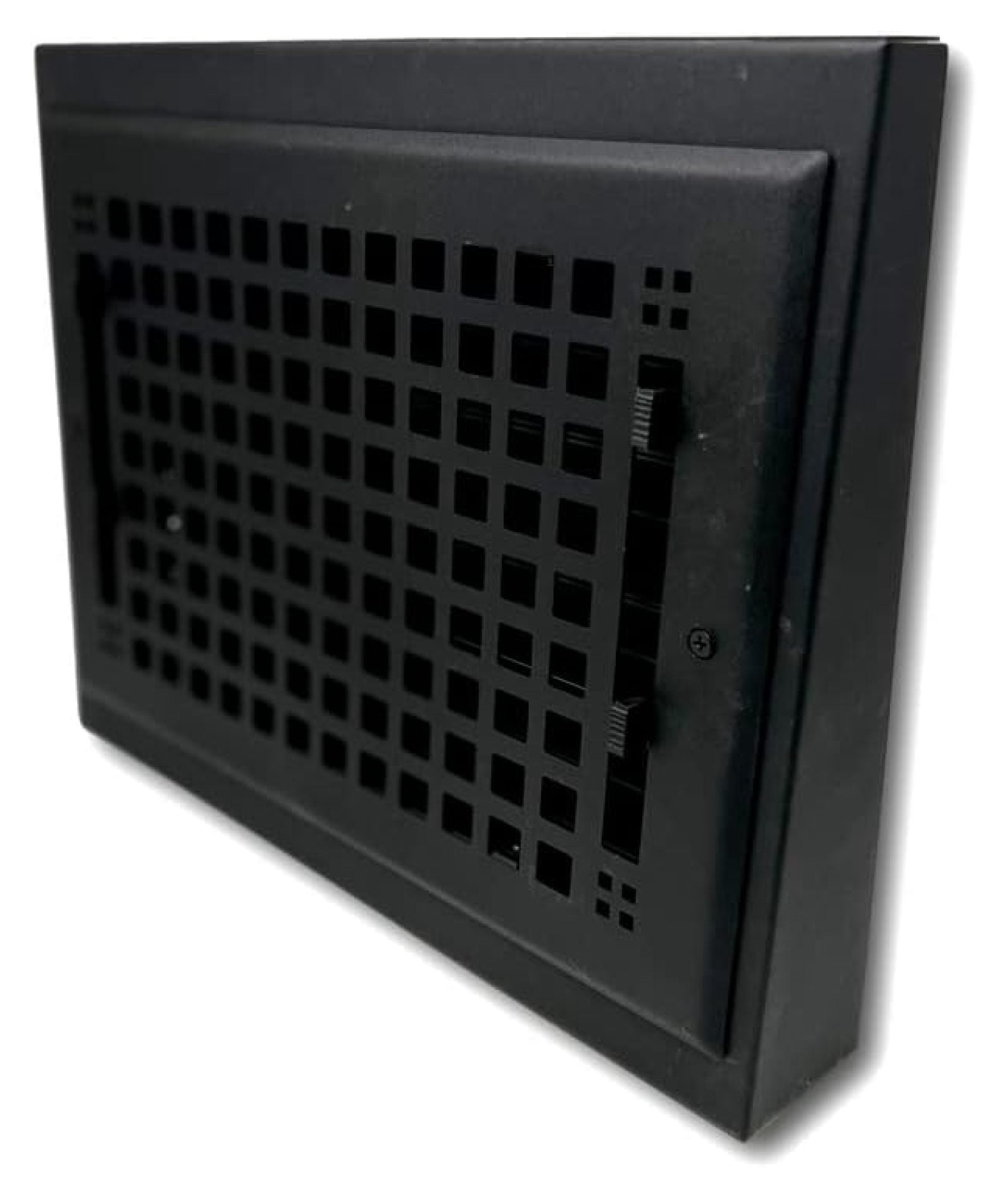 Vintage Baseboard Register- Available in 2 Sizes, Easy Installation | Floor Registers Come in Two Pieces (Baseboard Frame and Register Insert) 10" x 8" (13" x 12" Overall) Black
