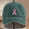 thumbnail image 2 of Audhol Hats for Women Washed Cotton Printed Hat To Make Old Retro Baseball Cap Soft Top Love Hat Hat Green A, 2 of 3