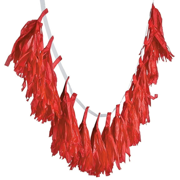 Red Hanging Tassel Garland - Party Decor - 1 Piece