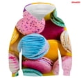 thumbnail image 3 of Sudaderas con capucha para niños y niñas con estampado 3D de comida divertida, macarrones de caramelo, sudaderas con capucha para niños, ropa para adolescentes, jerseys de Nutella para niños 2021, 3 of 5