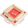 thumbnail image 4 of Traditional Wooden Pub Board Dice Game Shut The Box 10 Number Four Sided Parent Child Interactive Toy For Family Fun Math Learning Activity, 4 of 9