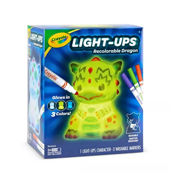 Crayola Light Ups Dragon, Light Up Toy, DIY Room Decor, Toys