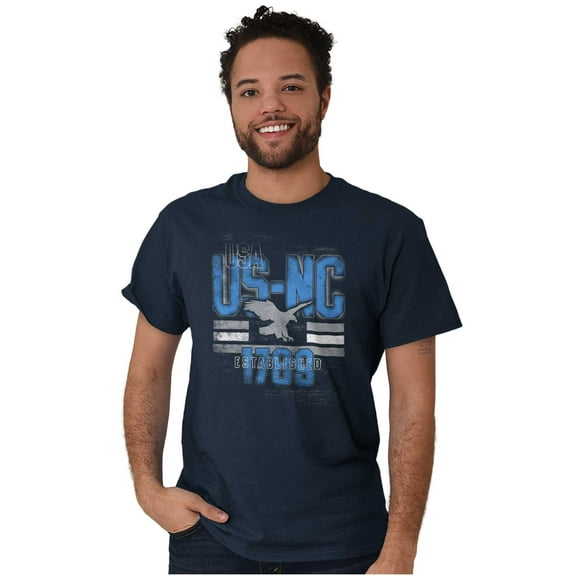 North Carolina Distressed Bald Eagle Men's Graphic T Shirt Tees Brisco Brands X