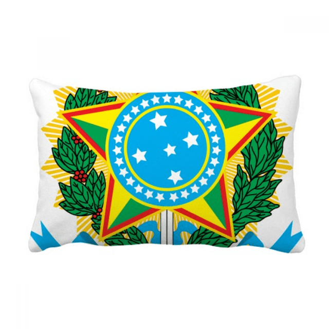 Brisil National Emblem Country Throw Pillow Lumbar Insert Cushion Cover Home Decoration