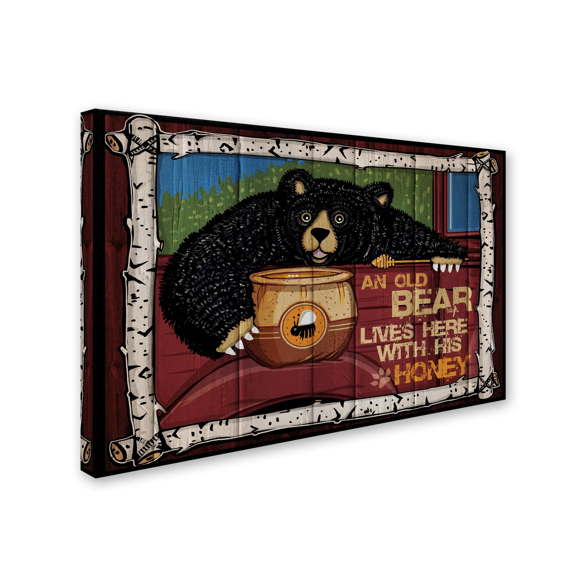 Trademark Fine Art 'Honey Bear' Canvas Art by ALI Chris