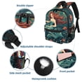 thumbnail image 3 of Mermaid Cute Adjustable Shoulder Strap Backpack with Large Capacity, Printed Design, Lightweight, 3 of 6