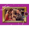 thumbnail image 3 of Longue Tige Trempée Rose en Or 24k dans une Boîte Cadeau avec Support (Rose Violette avec Support), 3 of 8