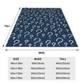 thumbnail image 3 of Honeii Question Marks Print Fleece Blanket - Throw Blanket for Bed, Sofa, Couch, Camping, and Travel , Microplush Ultra Soft Warm Blanket-40"x30", 3 of 7