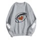 thumbnail image 2 of TaTaai Women Crew Neck Baseball Print Long Sleeve Drop Shoulder Hoodie Casual Fashion Top Ladies Daily Lounge Work Wear Soft Warm Breathable No Fading Versatile Top Gift, 2 of 4