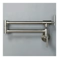 thumbnail image 2 of Black Brushed Chrome Brass Wall Mounted Pot Filler Swivel Folding Retractable Rotary Stretch Sink Tap Kitchen Faucet ,High Water Flow Rate, 2 of 7