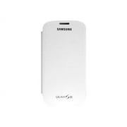 Samsung Flip Cover EFC-1G6FWE - Flip cover for cell phone - marble white - for Galaxy S III