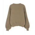 thumbnail image 4 of Duoif Women's Sweaters, Autumn & Winter Veneer Wool Sweater - Women's Loose Round Neck Top Fall Sweaters for Women Khaki L, 4 of 4