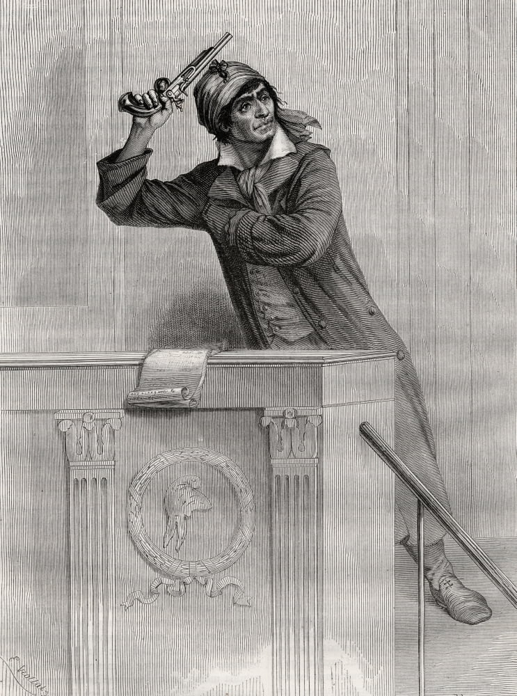 Jean-Paul Marat1743-1793 French Politician Physician And JournalistEngraved By Pannemaker After E Viollat From Histoire De La Revolution Francaise By Louis Blanc Canvas Art - Ken Welsh Design Pics (2