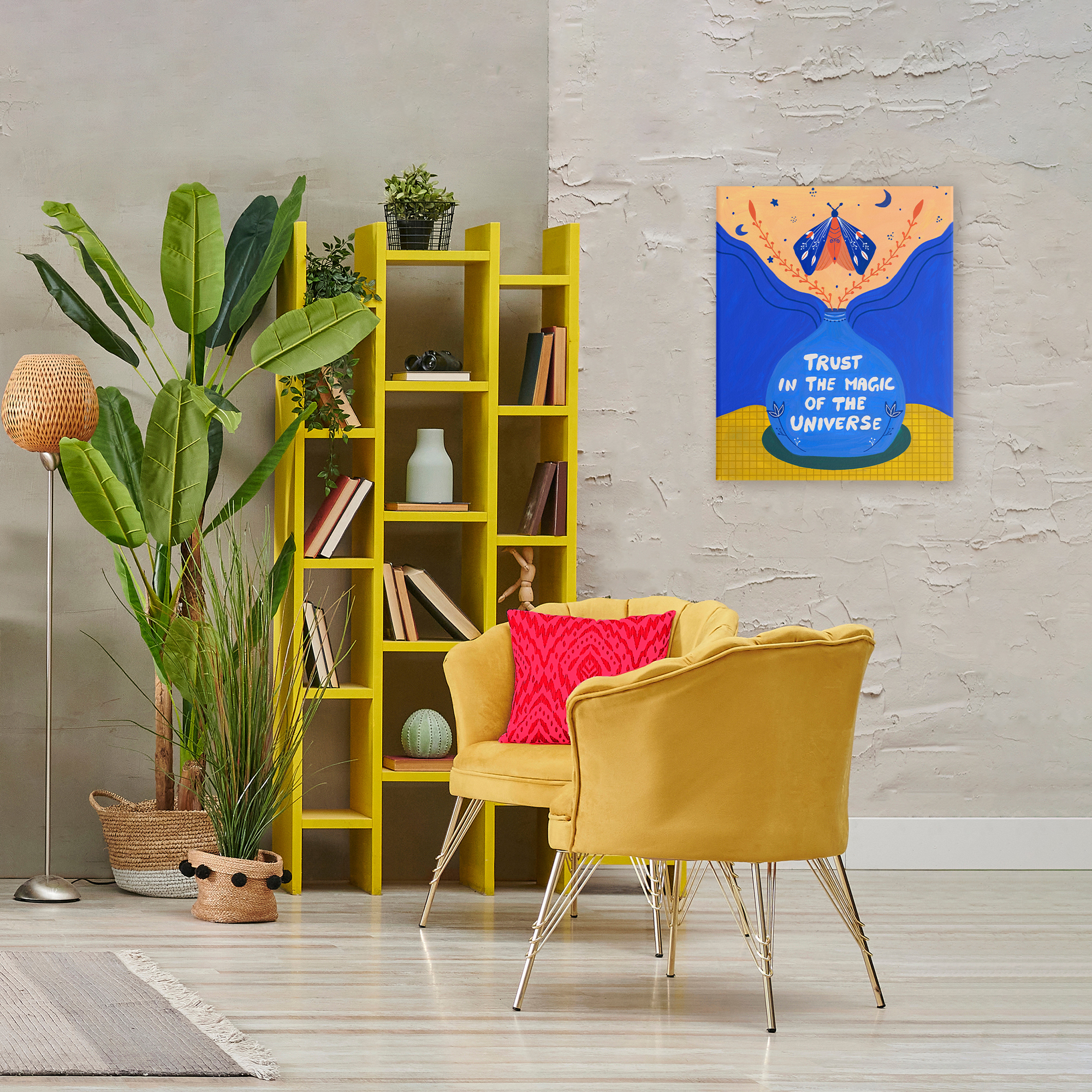 Trust In Magic Of Universe Canvas Wall Art, design by Nabeela Rumi