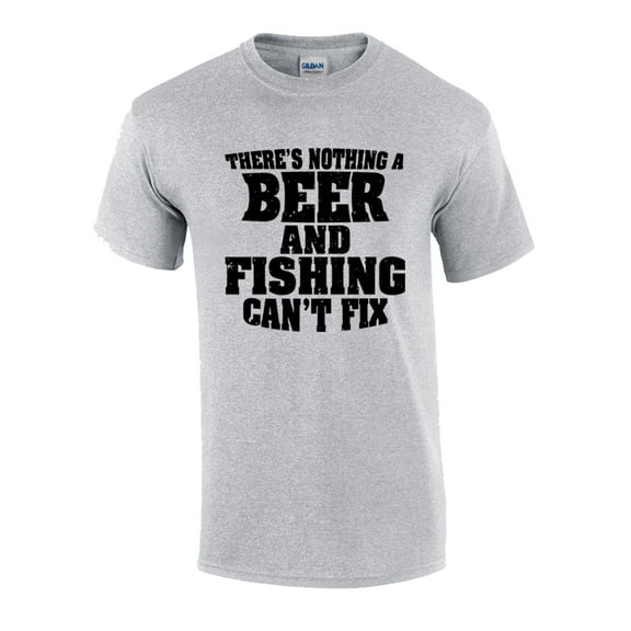 Funny Nothing Beer and Fishing Can't Fix Short Sleeve T-Shirt-Sports-XXXL