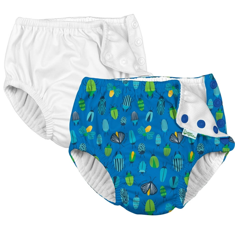 i Play (2 Pack) Boys Reusable Absorbent Baby Swim Diapers - Swimming Suit  Bottom