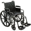 Roscoe Medical K2-Lite Steel Wheelchair, 16" Seat with Swing Away Footrests, 250 lb Weight Capacity