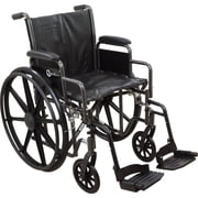 Roscoe Medical K2-Lite Steel Wheelchair, 16" Seat with Swing Away Footrests, 250 lb Weight Capacity