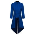 Halloween Costumes 2024 Men'S Tuxedo Punk Party Costume Coat Blue SXXL