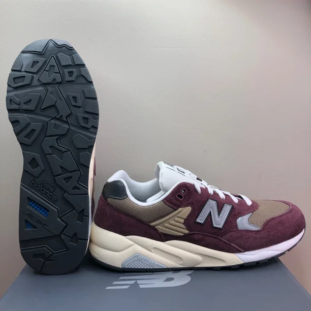 New Balance 580 Suede Lifestyle Sneakers 'Washed Burgundy' MT580ECA Mens Size 8