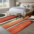 thumbnail image 6 of Abstract Boho Area Rug 5x8 Washable Rug Non Slip Vintage Minimalist Arch Geometric Red Orange Large Area Rug Soft Stainresistant Indoor Floor Carpet for Living Room Bedroom Office Dining Room Nursery, 6 of 9