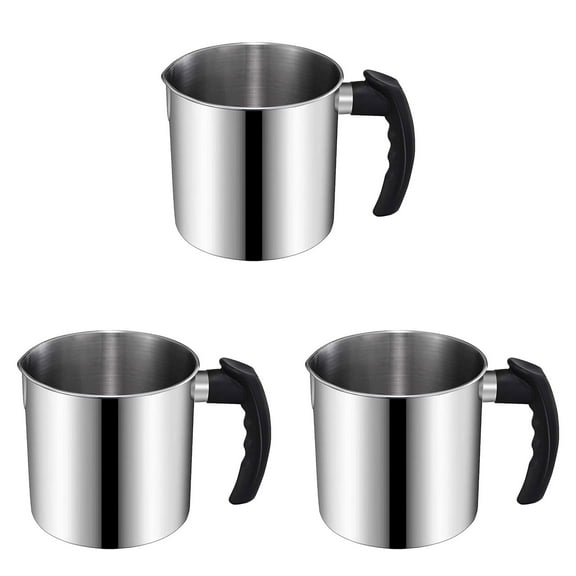 Vestitly Candle Making Pouring Pot, Stainless Steel Wax Melting Pot with Heat-Resistant Handle, Double Boiler Candle Making Pitcher with Dripless Pouring Spout Design