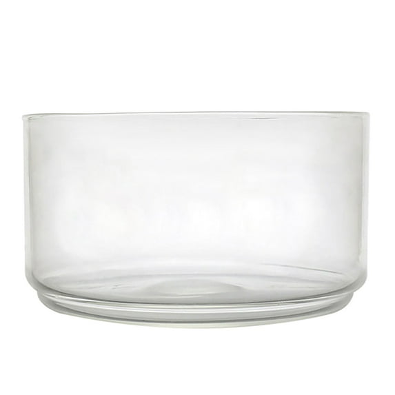 HEVIRGO 430ml Transparent Storage Bowl Fruit Dry Food Salad Dessert Container Glass Can,Transparent without Lid