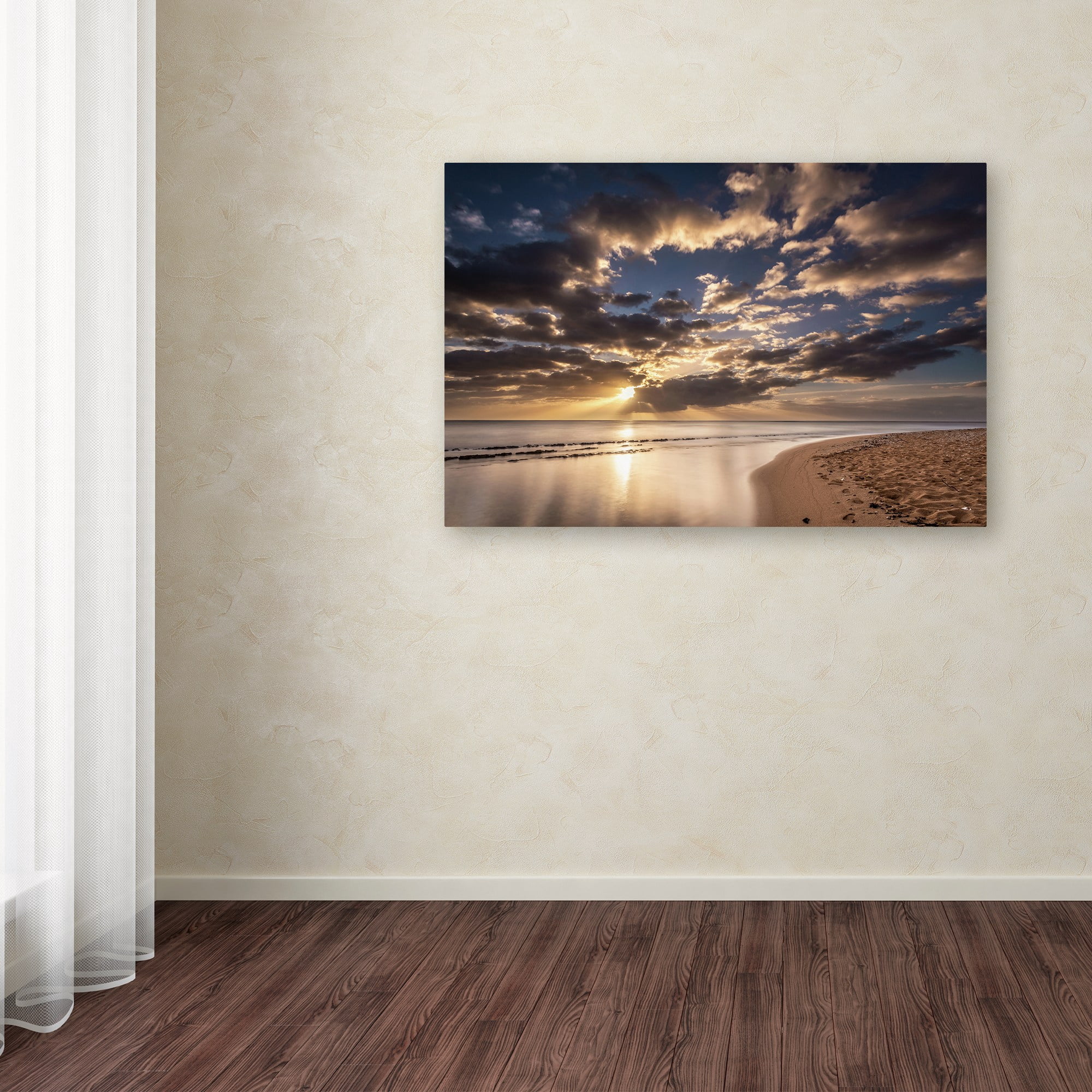 Trademark Fine Art 'Kauai Beach Sunrise' Canvas Art by Pierre Leclerc