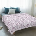 thumbnail image 4 of Purple Flowers Blanket Soft Cozy Warm Throw Blanket for Couch, Plush Fuzzy Flannel Fleece Blankets for Sofa, Vintage Country Plants Floral Herbs Bed Blankets Lightweight Gifts for Women, 50"x80", 4 of 9