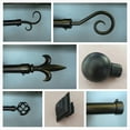 Black Finials for 1" Drapery Iron Hardware Sold as a Pair