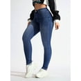 thumbnail image 5 of Women's High‑Rise Skinny Denim Jeggings, Stretch Fit Pants With Pockets, Casual Versatile Bottoms For Everyday Wear, 5 of 6