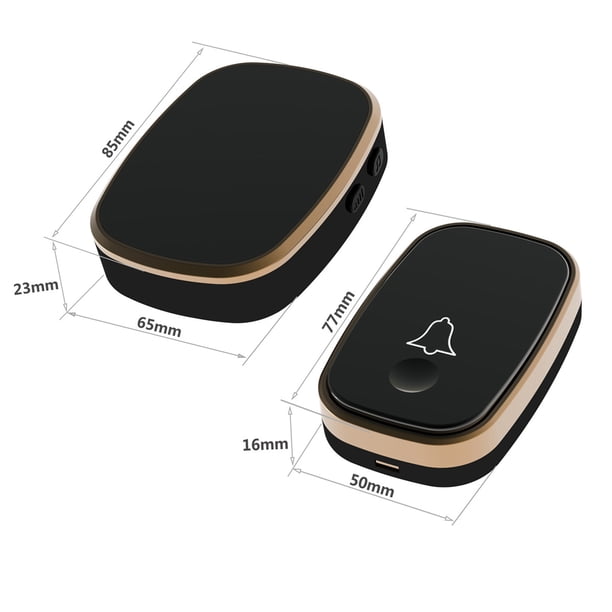 Timbre inalámbrico, timbre resistente al agua hasta 300 metros de alcance, timbre inalámbrico con 1 transmisor enchufable y 1 receptor y 45 tonos de timbre 4 niveles de volumen para el hogar, la oficina, la tienda Kuyhfg Sin marca