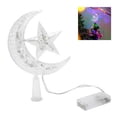 thumbnail image 1 of Christmas Tree Top Lights Moon Star Pattern Create Festive Ambience Romantic Flashing Lights Christmas Decoration Lamp, 1 of 10