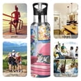 thumbnail image 7 of Yayeee 20oz Insulated Water Bottle Double Wall Stainless Steel with Flip Straw Lid, Art Cat, 7 of 7