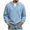 Sky Blue, variant on Men's Long Sleeve Shirts V Neck Fake Two Piece Breathable Tee Shirt Waffle Weave Solid Color Loose Casual Basic Shirts Soft Basic Tops 2026