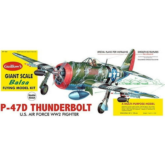 Guillow's P-47D Thunderbolt Model Kit