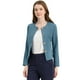 thumbnail image 1 of Chaqueta de Mujer Allegra K con Botones Cortos y Ligeros Vintage de Otoño Azul gris L, 1 of 6