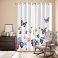 thumbnail image 3 of Kitchen Curtains 84 Inch Length 2 Panels, Independence Day Grommets Window Treatment Curtain, Flag Balloons Butterflies Watercolor Thermal Curtains Drapes for Living Room/Bathroom, 3 of 9