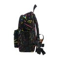 thumbnail image 4 of FORMRS School Backpack with Front Zippered Pocket 12" Student Travel Daypack, Black Neon Lightning, 4 of 6