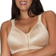 PLAYTEX Women's 18 Hour E52E Front Close Extra Back Support Wireless Bra, Nude, 46DD