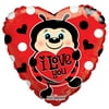 18 inch Lady Bug With Heart Foil Mylar Balloon - Party Supplies Decorations