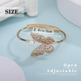 thumbnail image 4 of Crystal Butterfly Pearl Bracelet Butterfly Bangle for Women, 4 of 10